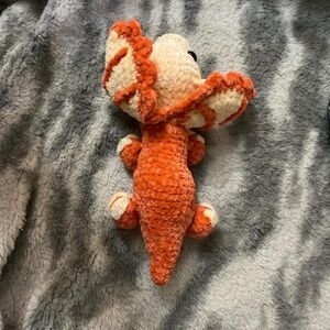 Orange and Cream Stuffed Dinosaur Toy